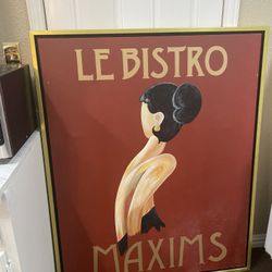 Big Le Bistro Frame Decor Art