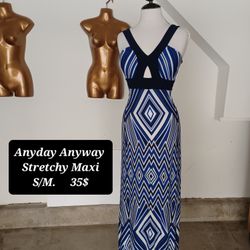 Stretchy Blue Maxi dress