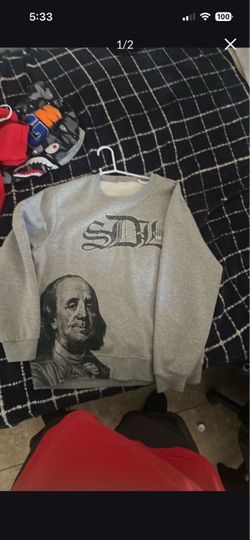 xl sdl crewneck with rhinestones