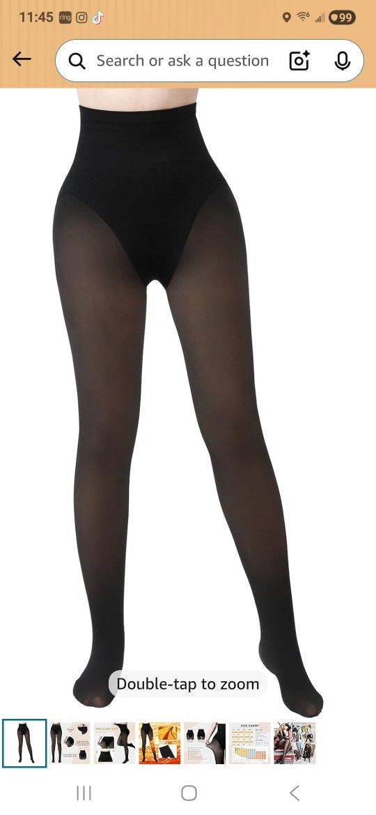 Fleece Lined Tights Large
