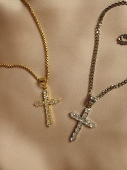 18k Gold Plated Trendy Jesus Cross Necklace With Zircon