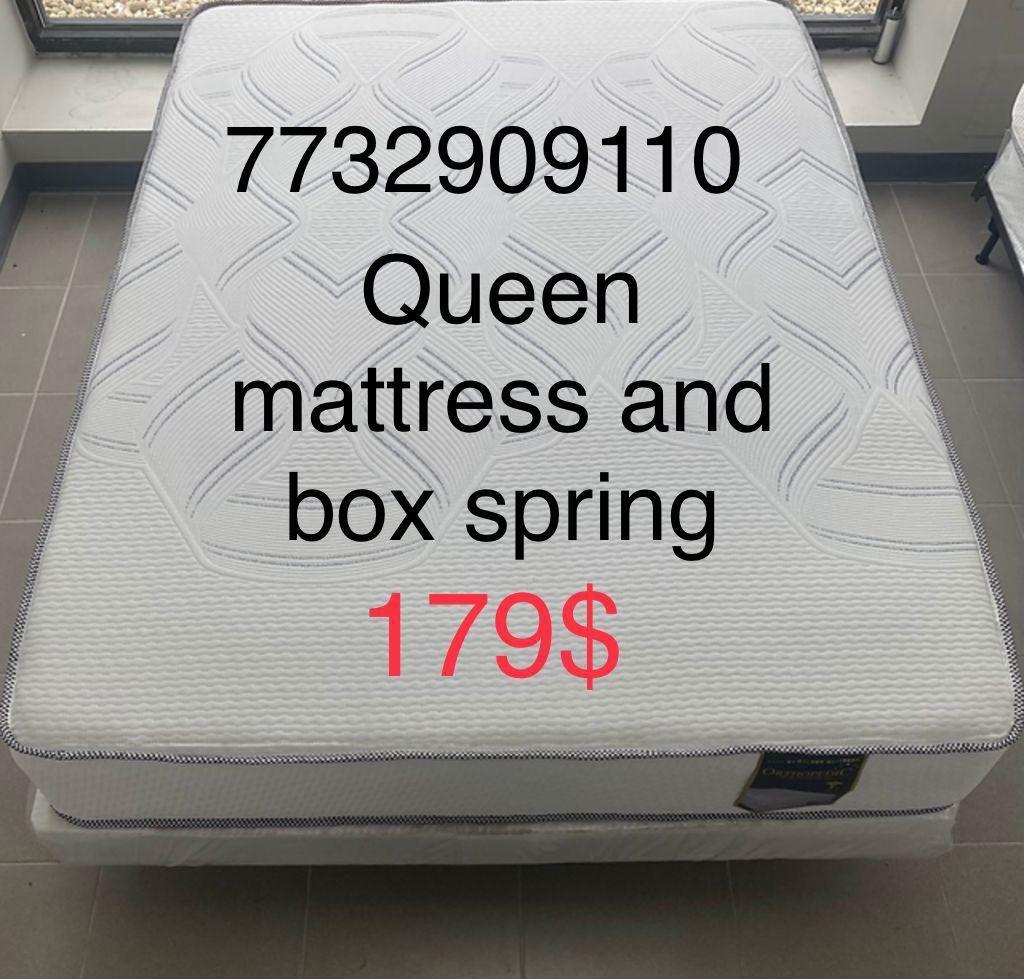 Queen Size Mattress And Box Spring $179 Only