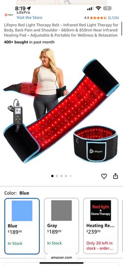 AllevaRed Red Light Therapy Belt
