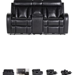 Brand New Never Even Sat On Once Electric Convertible duel Recliner, Loveseat With Lights And Drawers