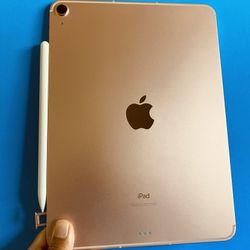 256GB Apple IPad Air 4th Generation (10.9” Liquid Retina/ 2020 Model / pink) Wifi +Cellular (LTE / Unlocked ) with keyboard, pen & Accessories 