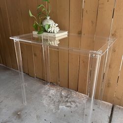 Modern lucite clear console table