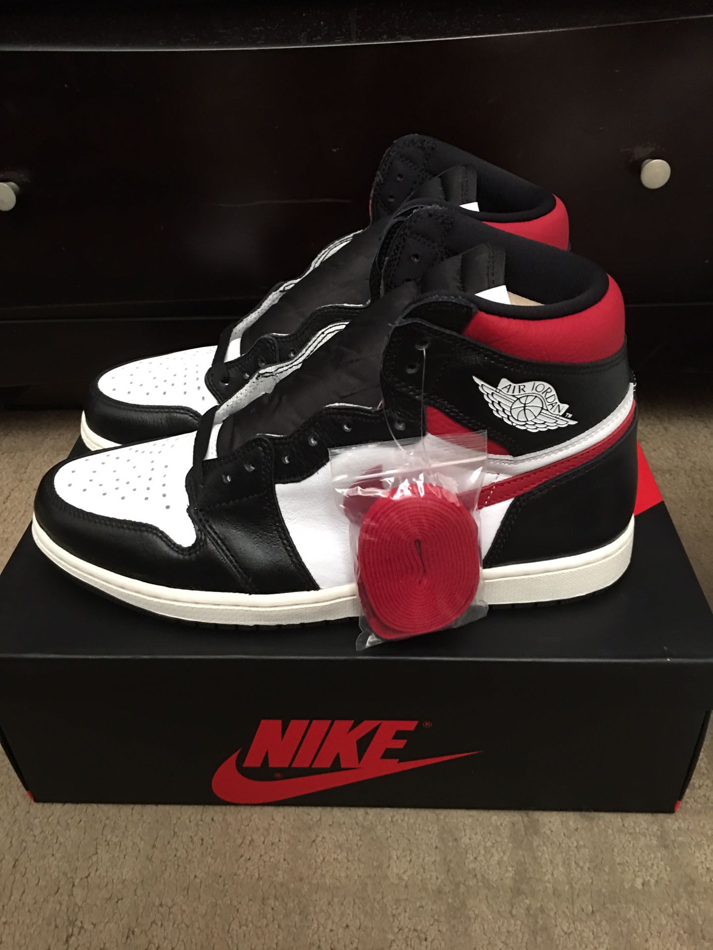 Nike Jordan 1 Black/Gym Red - Men’s size 11