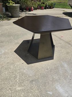 Lovely Modern Contemporary Wood And Metal Table