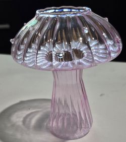 Glass mushroom small vase