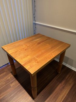 Solid Wood Butcher Block Table 