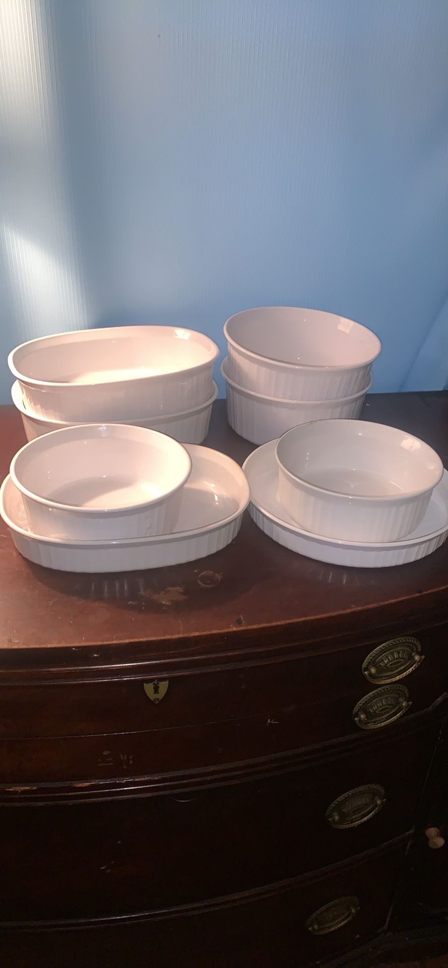 White Corningware Set