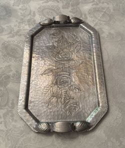 Continental Mark Rose Aluminum Tray - Vintage