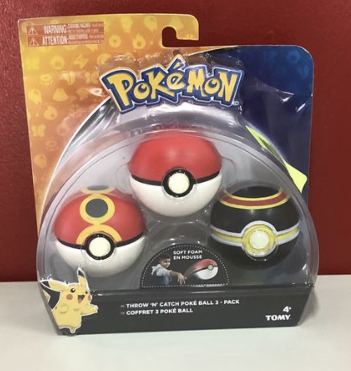 Pokemon Throw 'N' Catch Poké Ball 3 Pack