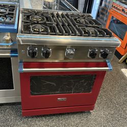 2025 Model Viking Red 30” Gas Range Stove