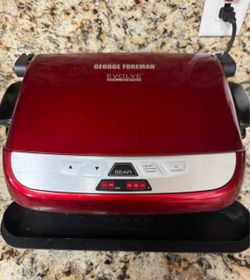 George Foreman EVOLVE RED Grill w/Removable Plates