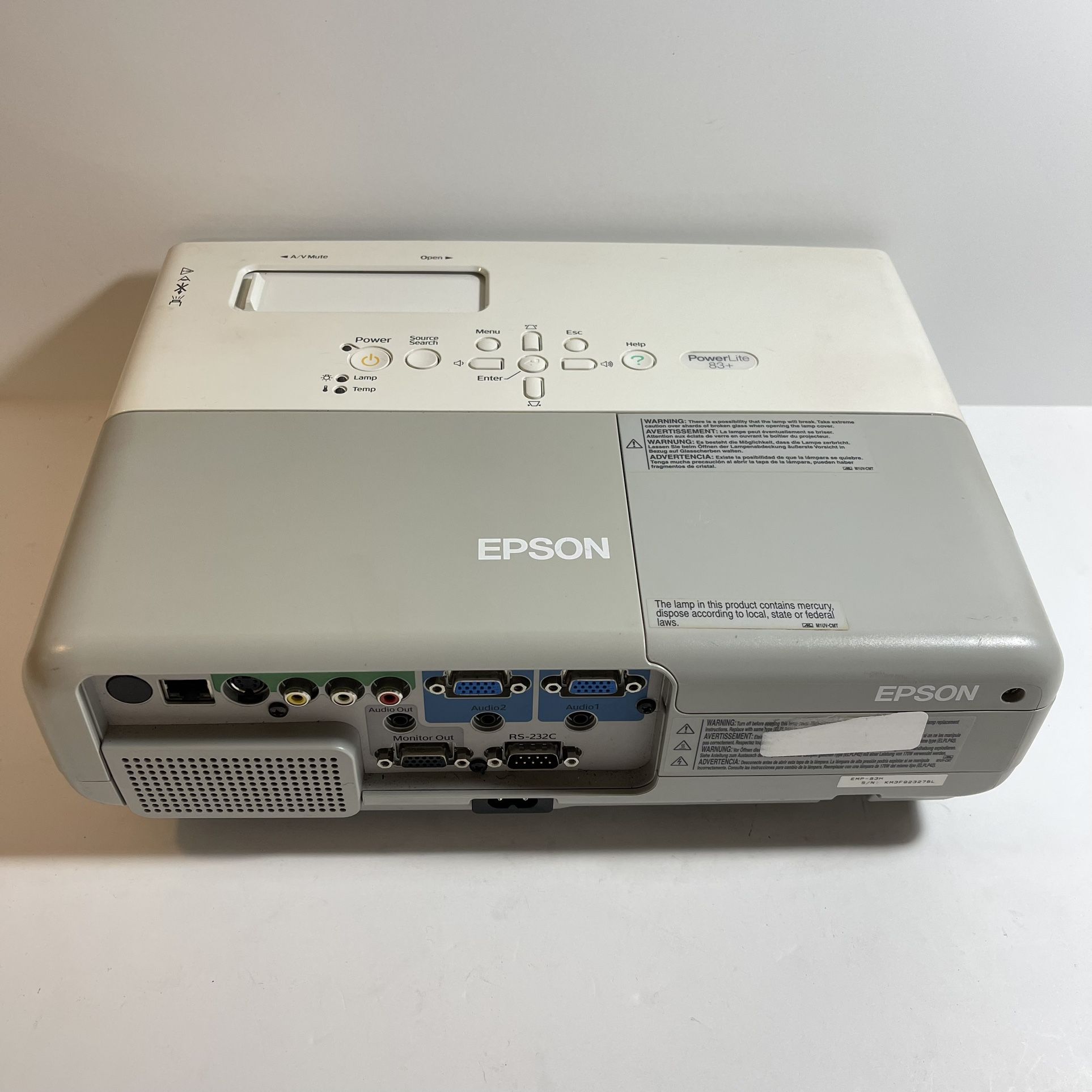 Epson EMP-83H 2200 Lumens 3LCD XGA Conference Projector [4000+ Lamp Hours]