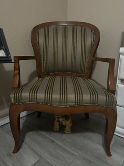 Shield-Back Striped Armchair Valley Farm Antiques Of Essex