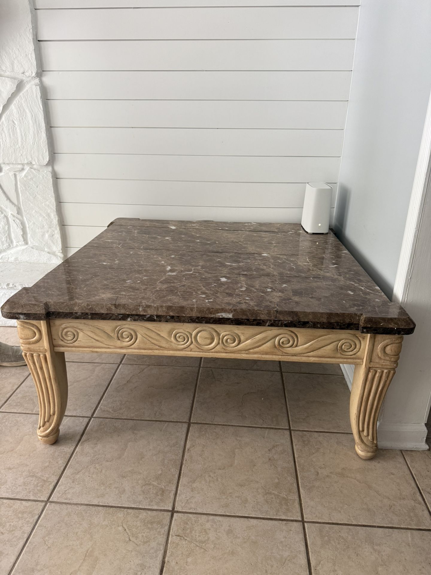 marble table