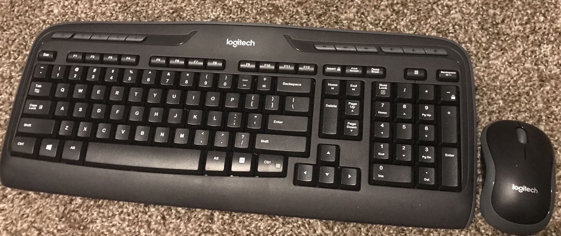 Logitech keyboard with wireless mouse