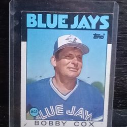 1986 Topps Blue Jays Bobby Cox.