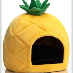 Hollypet Cozy Pet , Warm Cave Nest Sleeping Bed Pineapple Shape