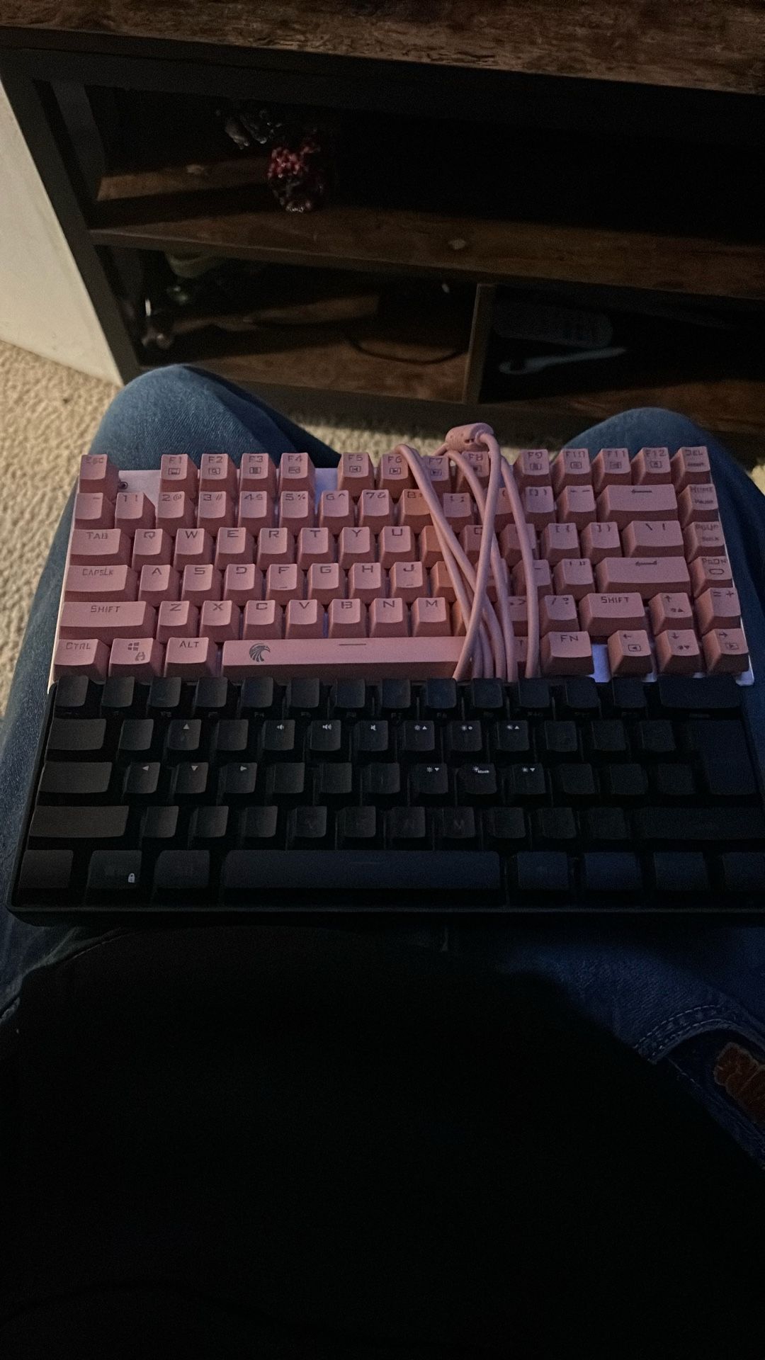 One Wireless Keyboard And One Wired Keyboard