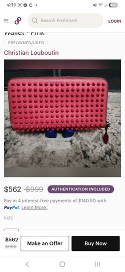 Pink Spiked  Christian Louboudin wallet