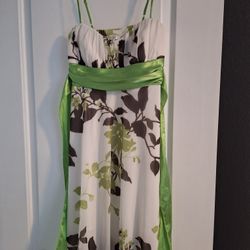 Floral Dress Green And Brown -Speechless