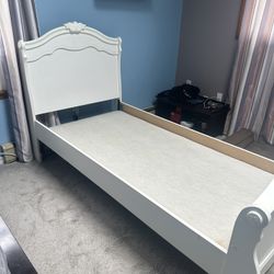 Twin Sleigh Bed Real Wood 