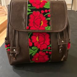 Brown Leather Backpack