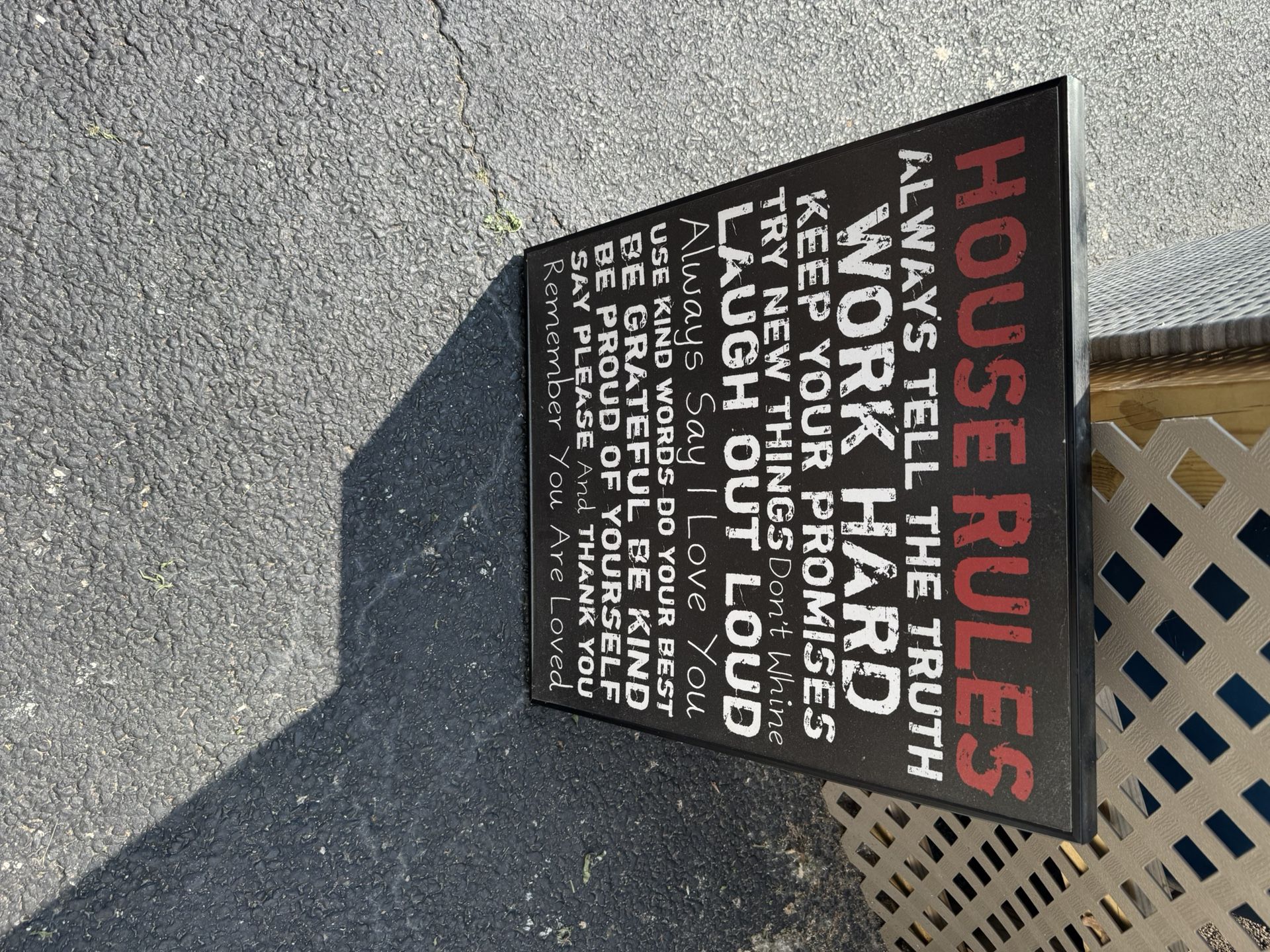 House Rules Sign