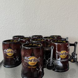 Hard Rock Cafe Mugs Collection w/ Guitar Handles