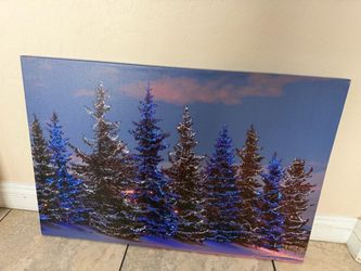 Large Winter Forest Canvas Wall Art – 36” x 24”