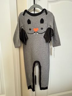 Baby Bat Halloween Costume Romper 18M