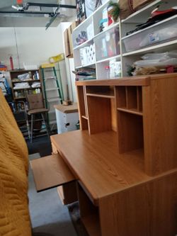 Computer desk and hutch