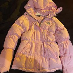 pink northface jacket