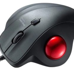 Wired Ergonomic Trackball Mouse, Optical Vertical Rollerball Mice, Silent Buttons, 34mm Trackball