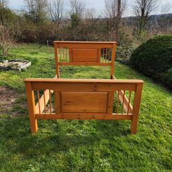 Solid Wood Queen Size Bed Frame