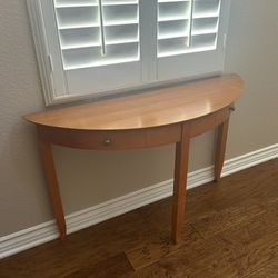 Mid Century Teak Wood Console Table 