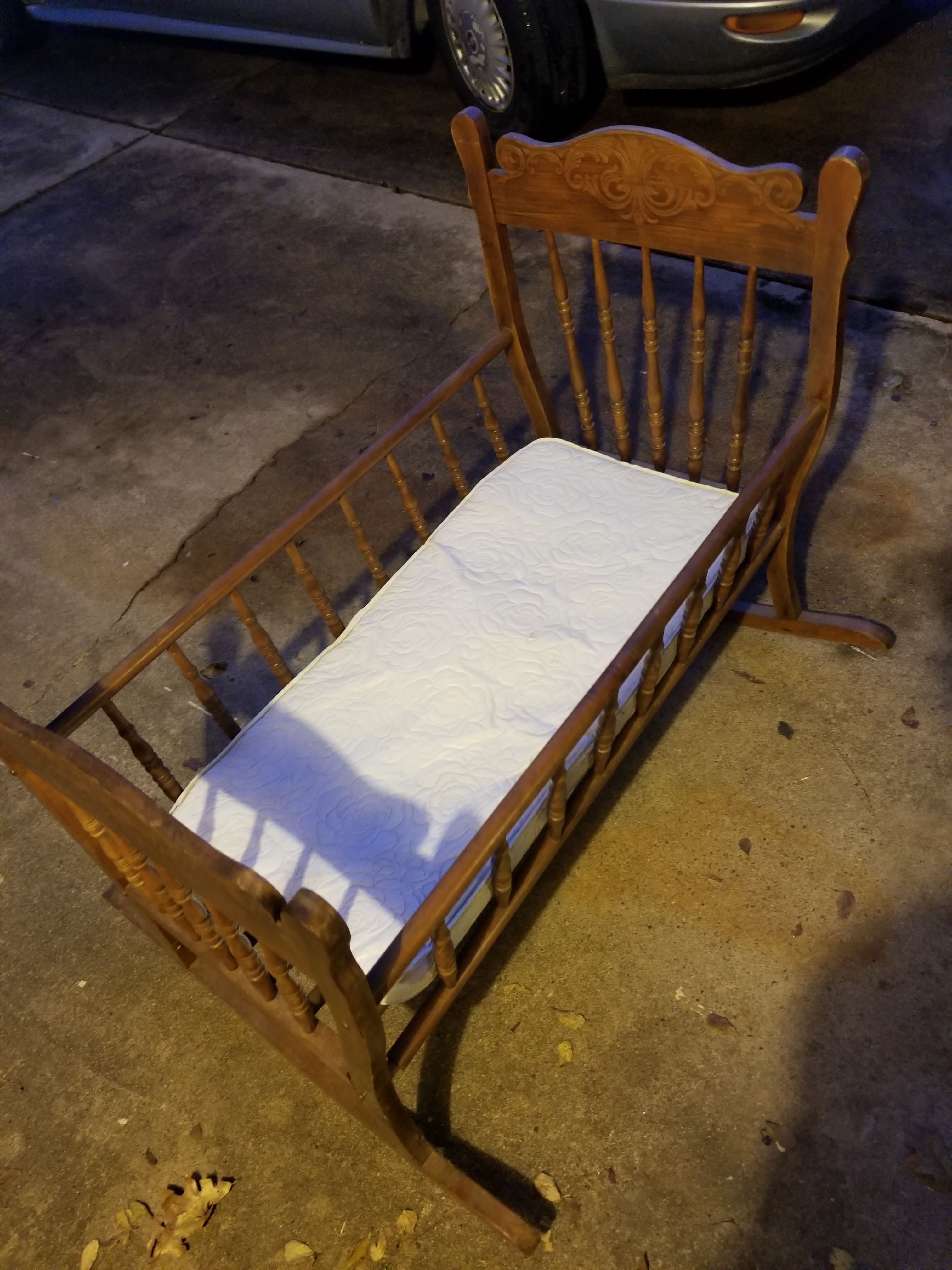 Old fashioned baby bassinet