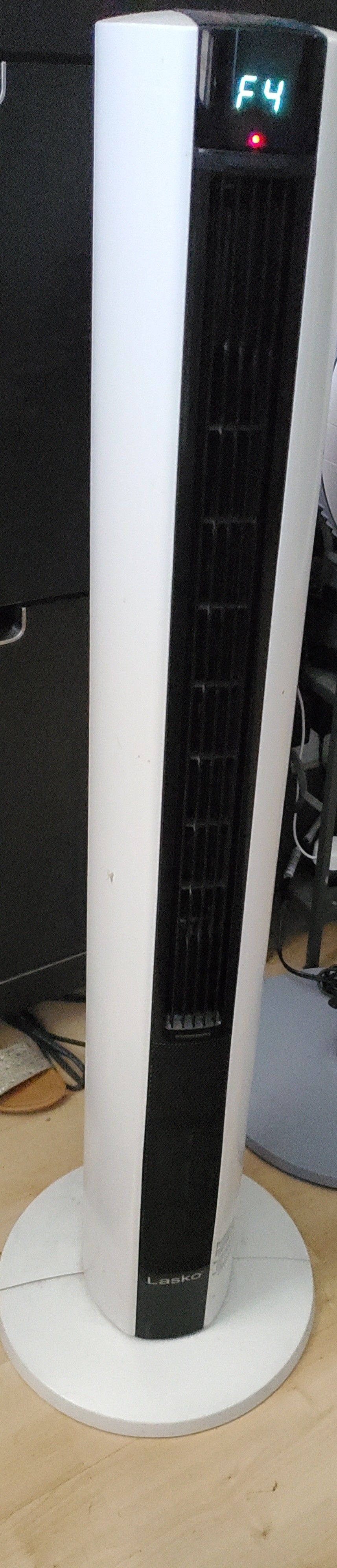 2 Fans WHITE AND BLACK Lasko Oscillating All Season Tower Fan and Space Heater in One