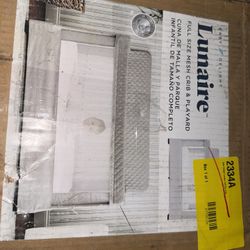 Baby Delight Lunaire Full Size Crib | Breathable Mesh Baby Crib | Tool-Free Assembly Baby Bed | Pebble Grey 