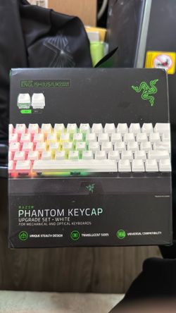 White Razer phantom keycaps