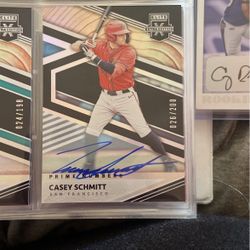 2020 Panini Elite Extra Edition Casey Schmitt Auto Baseball Card #49