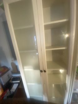 White, Wooden Bookshelves (Set of 2)