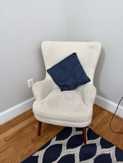 Cream Wingback Accent Chair