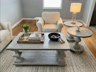 Stunning 3-Piece Rustic Farmhouse Table Set - Coffee & End Tables