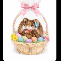 Vintage MCM Easter Bunny Basket Display – Collectible Plush – Wrapped Gift Ready