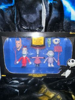 NECA Nightmare Before Christmas Lock Shock and Barrel Action Figure Set