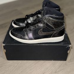 Black Metallic Jordan 1s Size 9.5